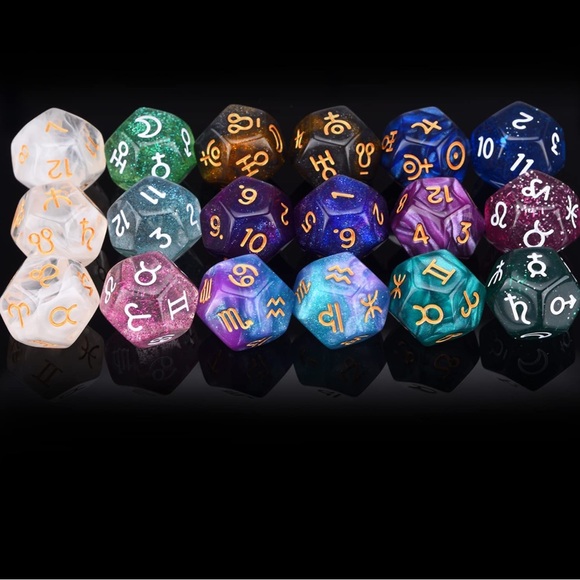 6 sets (of 3) Astrological/Divination Dice - Picture 4 of 4